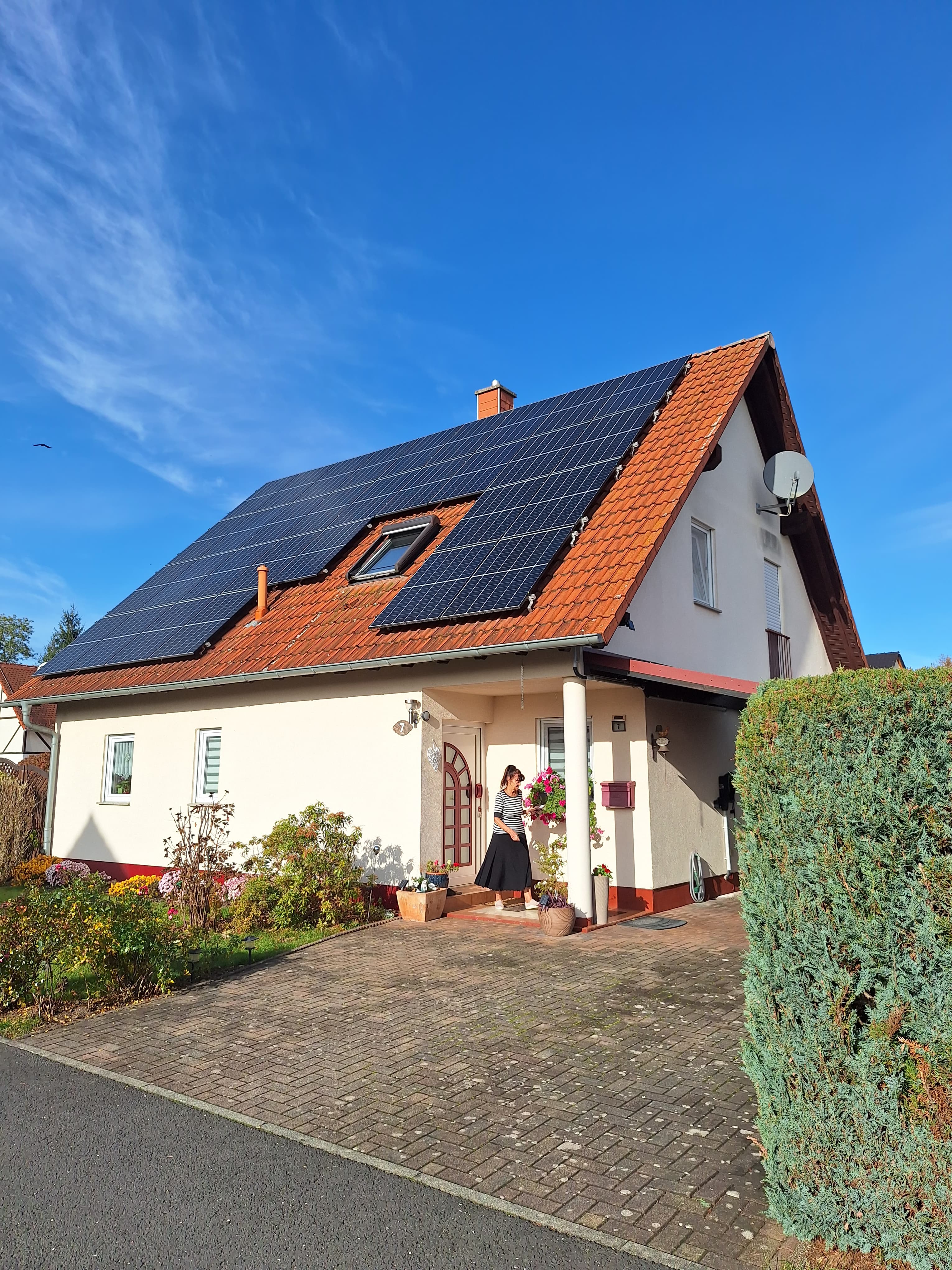 Photovoltaik-Anlage auf Einfamilienhaus in Sachsen